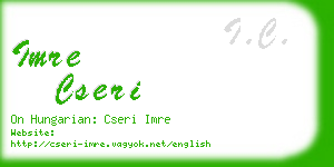 imre cseri business card